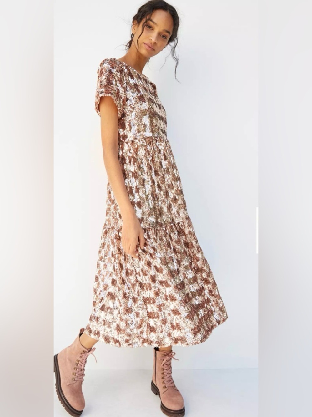 NWT Maeve Bernadette Sequin Midi Dress